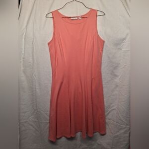 New York & Company Coral A-Line Midi Sleeveless Dress